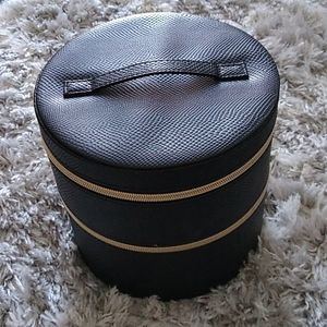 EUC Lancome Double Compartment Bucket Makeup Bag